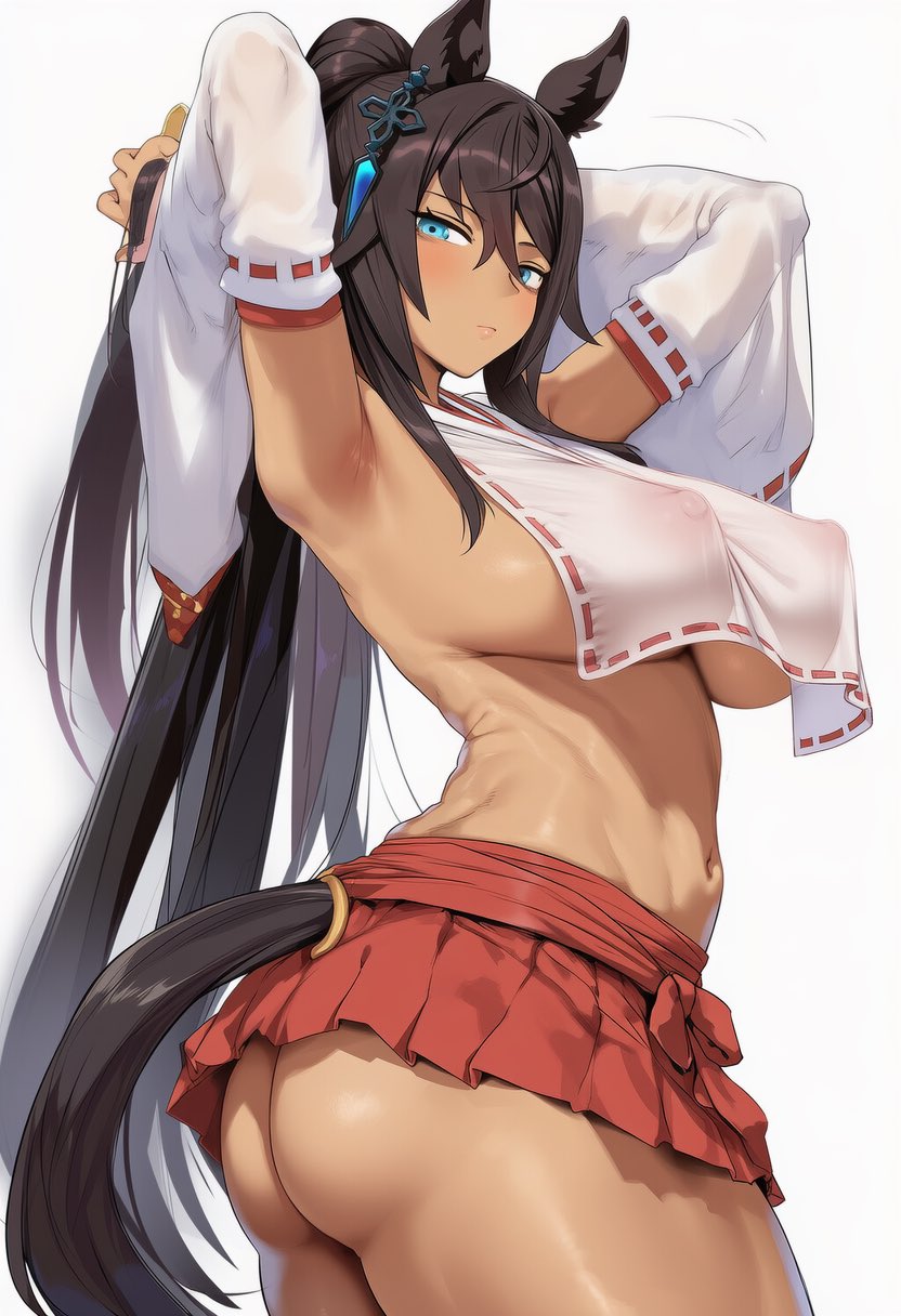 ai generated, umamusume, 1girls, animal ears, female