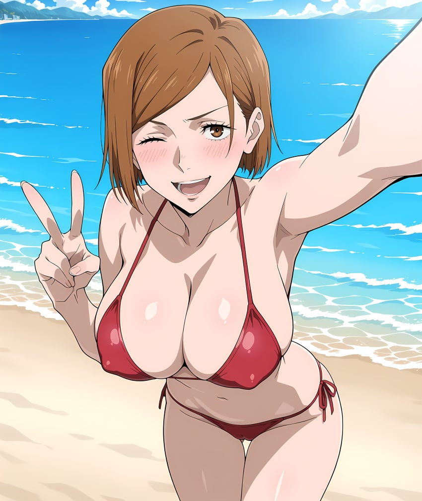 Aindroidparanoid, ai generated, jujutsu kaisen, kugisaki nobara, butt, curvy