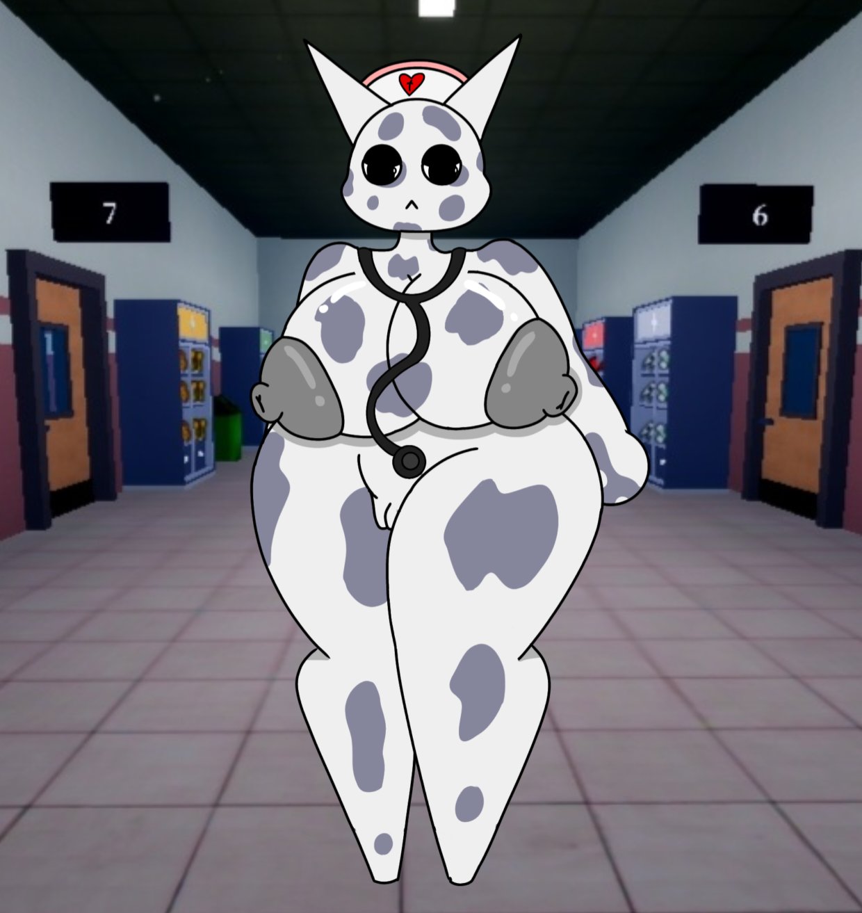 novice nsfw, animal hospital, roblox, female, female only, furry