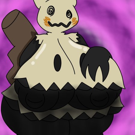novice nsfw, pokemon, mimikyu, 1girls, anthro, big breasts