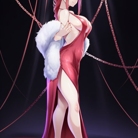 ai assisted, ai generated, chainsaw man, makima, 1girls, chains