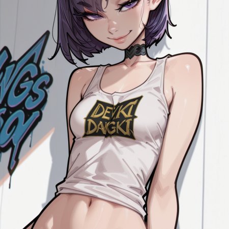 Molamaxuy, ai generated, shuten douji, 1girls, bracelet, choker