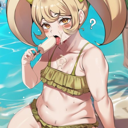 Doubledeluxeai, ai art, ai generated, danganronpa, saionji hiyoko, curves