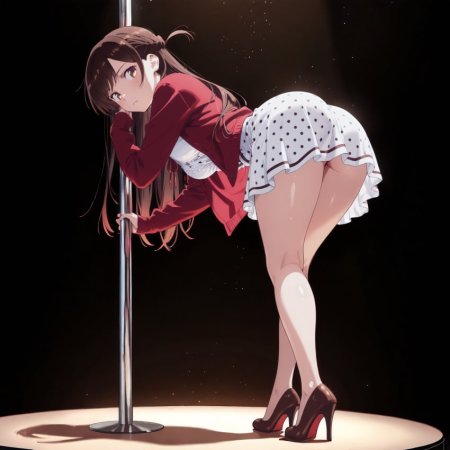 ai generated, kanojo okarishimasu, big butt, black hair, clothed
