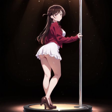 ai generated, kanojo okarishimasu, back view, big butt, large ass
