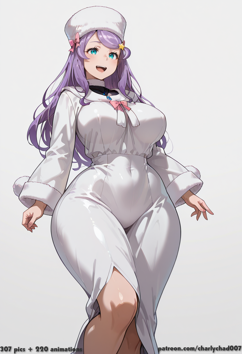 charlychad007, ai assisted, ai generated, blue eyes, anime, curvy