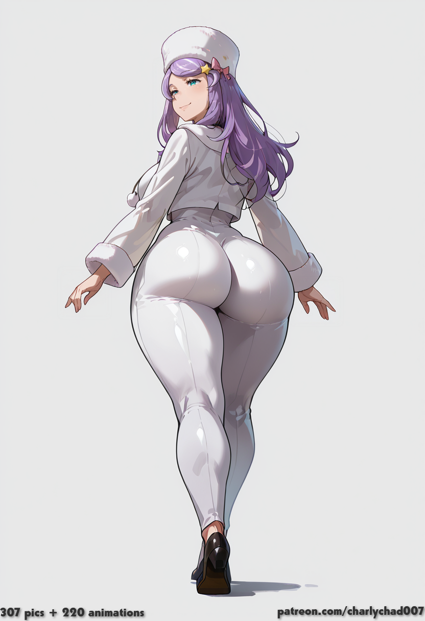 charlychad007, ai assisted, ai generated, big ass, anime, very long hair