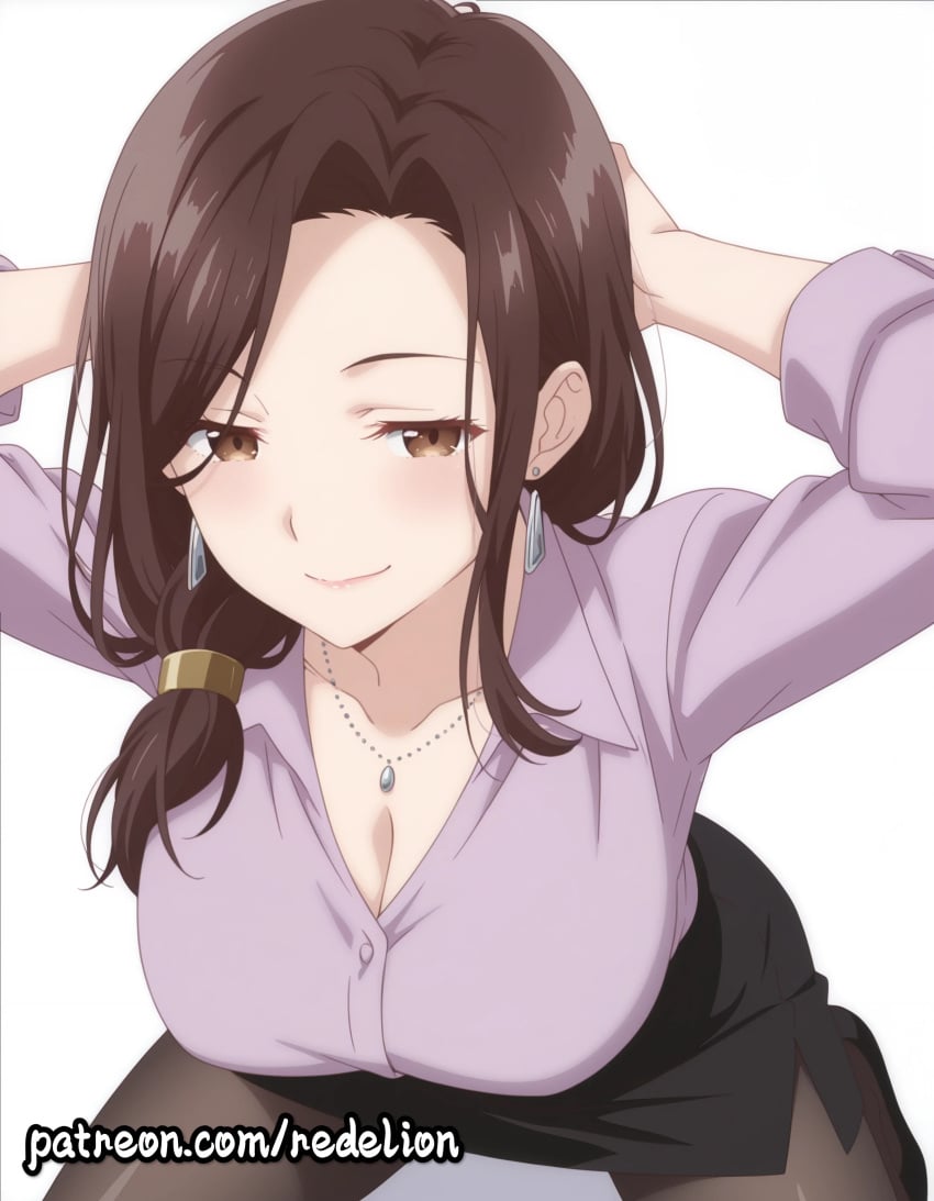 Redelion, ai generated, gotou airi, 1girls, big breasts, boobs