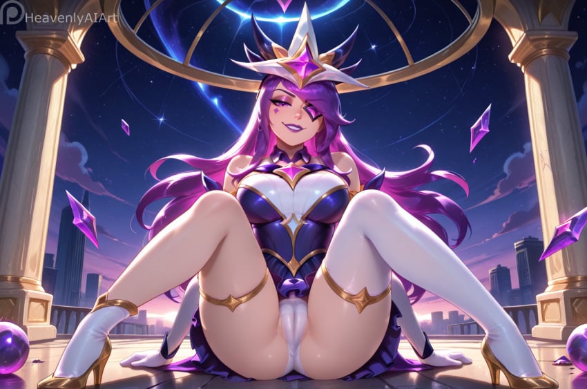 heavenly art, ai generated, league of legends, riot games, star guardian series, syndra