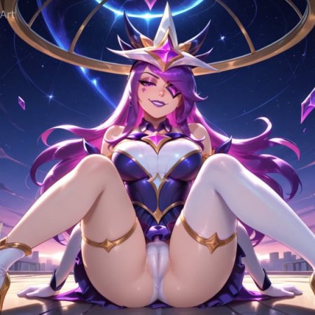 heavenly art, ai generated, league of legends, riot games, star guardian series, syndra