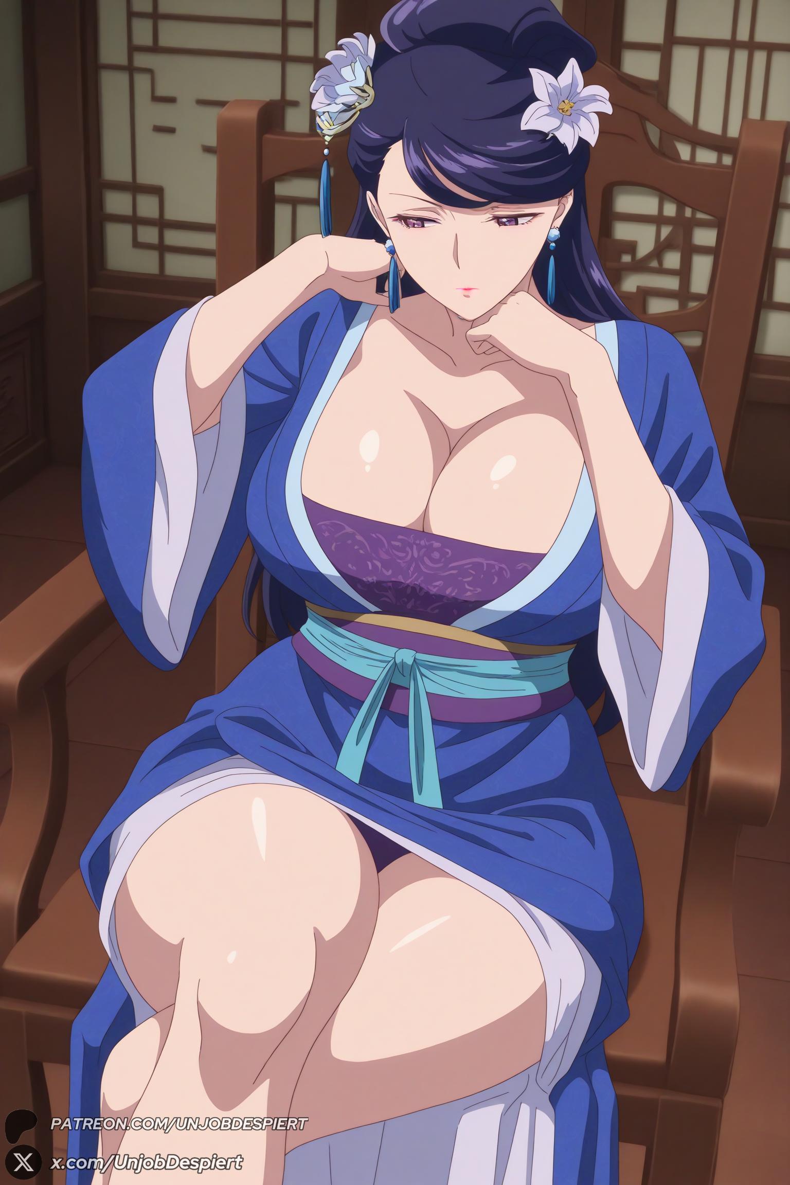 Unjobdespiert, ai generated, kusuriya no hitorigoto, lihua, big ass, big breasts