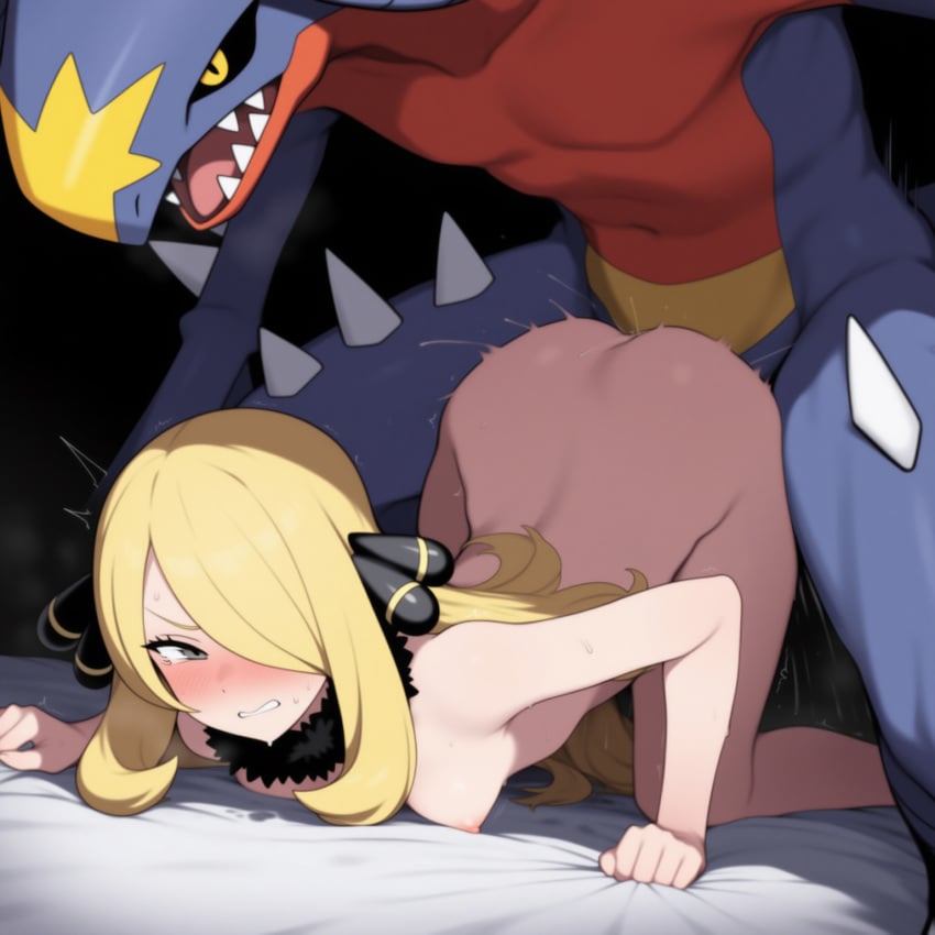 parkinson, ai generated, pokemon, pokemon dppt, cynthia, pussy juice