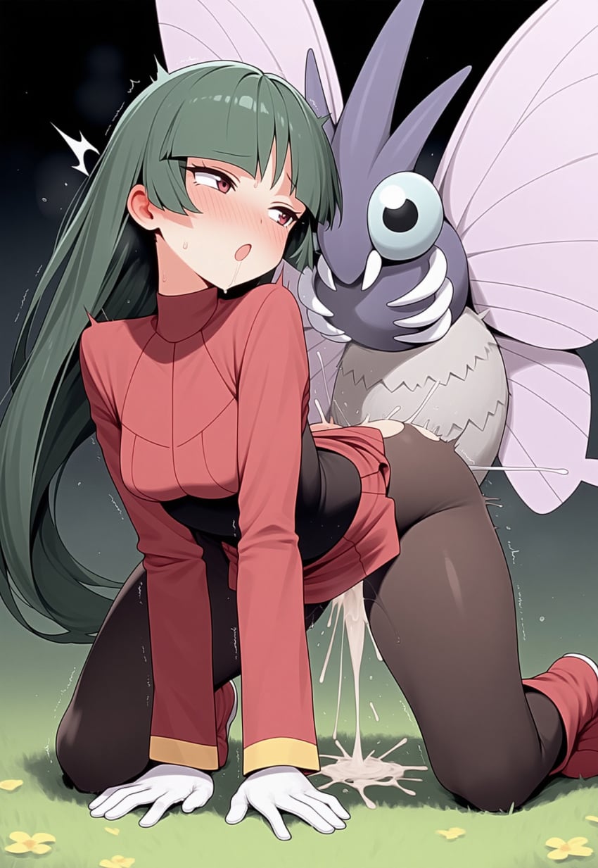 Parkinson, ai generated, pokemon, sabrina, boots, clothed sex