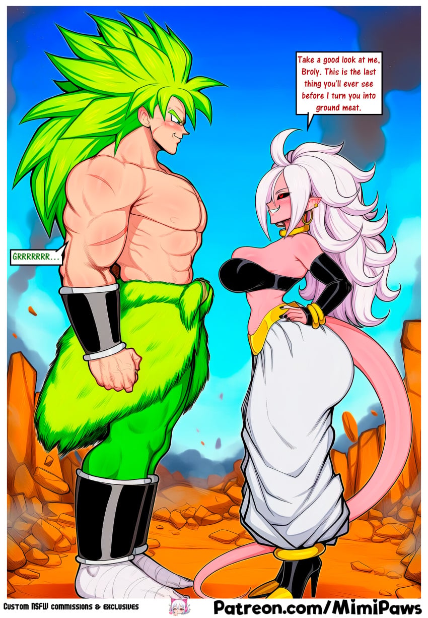 Mimipaws, ai generated, dragon ball, dragon ball super, dragon ball z, android 21