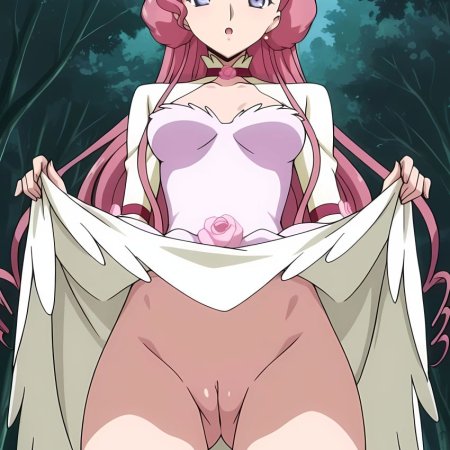 pinku.ai, ai generated, code geass, euphemia li britannia, flashing pussy