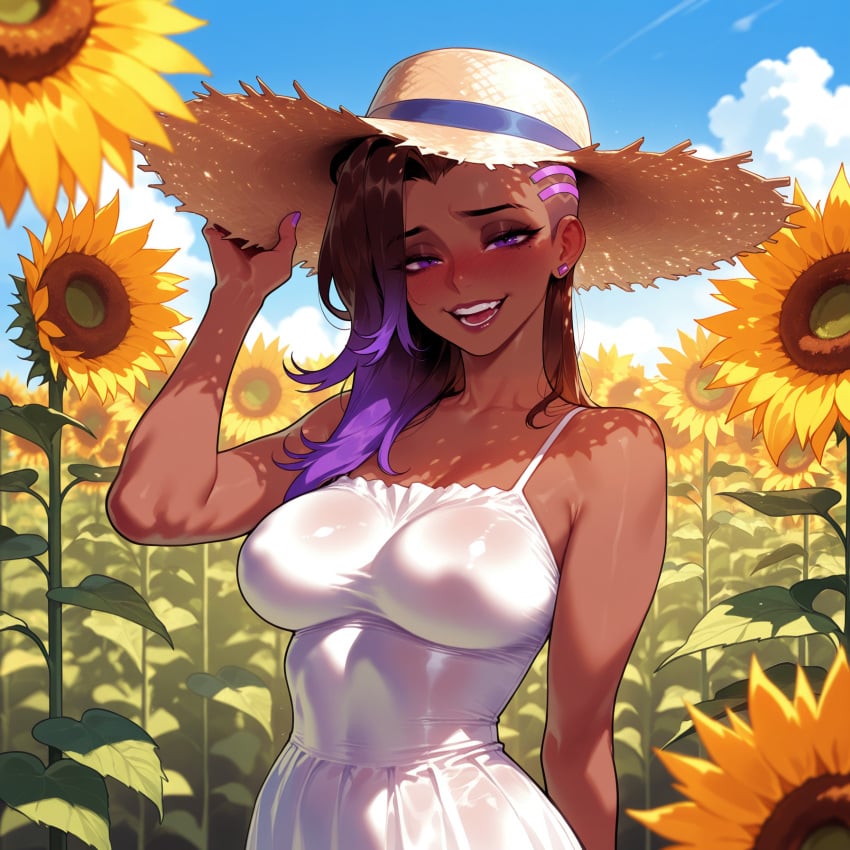 Balecxi, ai generated, hooters, overwatch, sombra, large breasts
