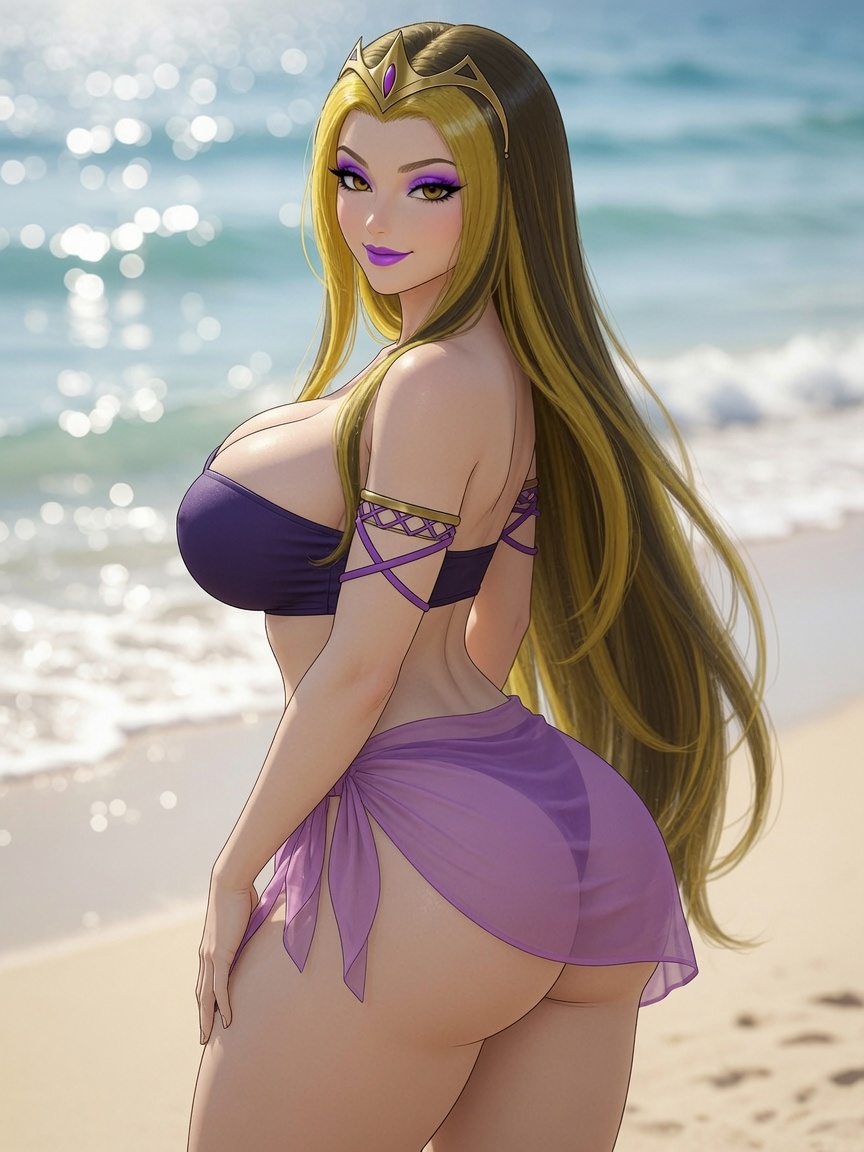 rgomez007, ai generated, winx club, darcy, bikini, ass cheeks