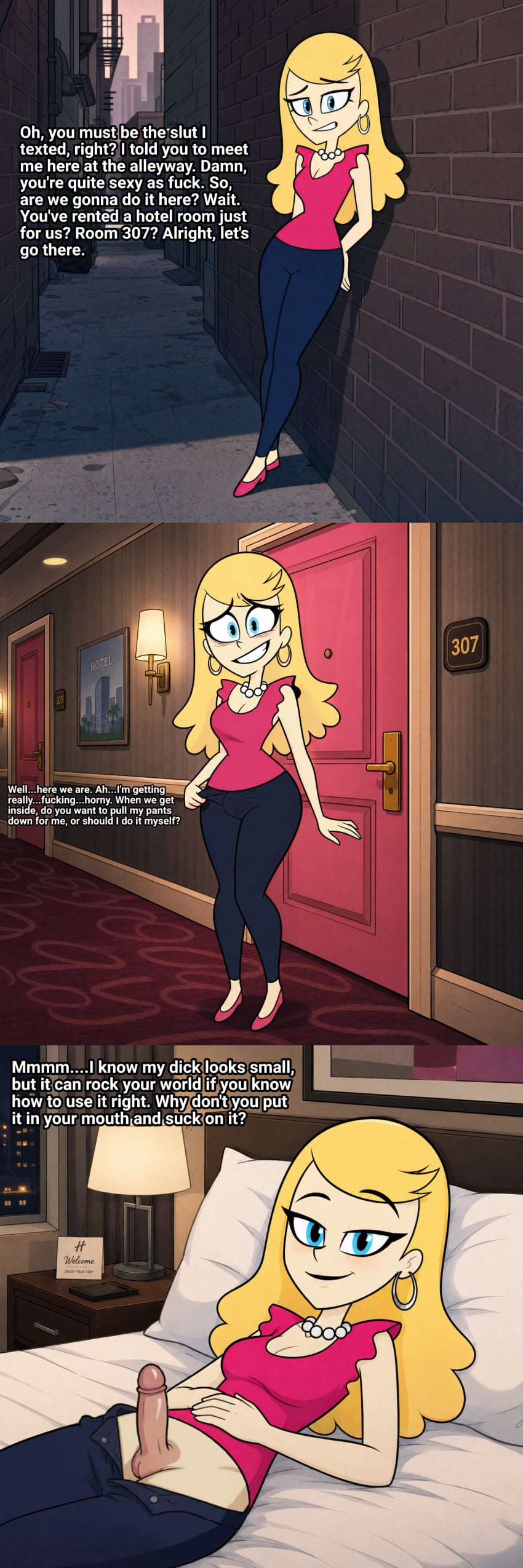 ai assisted, ai generated, helluva boss, eddie's mom, ballsack, curvy figure