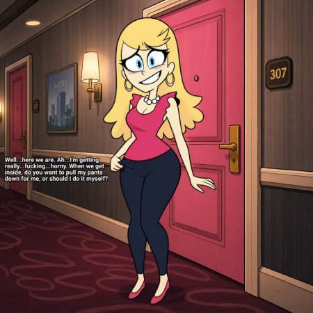 ai assisted, ai generated, helluva boss, eddie's mom, ballsack, curvy figure