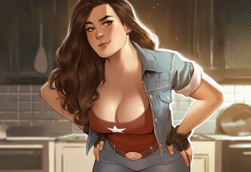 Phophopho, ai generated, avengers, marvel, america chavez, big ass