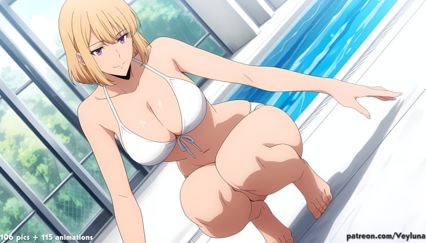 ai assisted, ai generated, anime, solo leveling, cha hae-in, bubble butt
