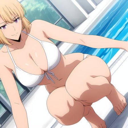 ai assisted, ai generated, anime, solo leveling, cha hae-in, bubble butt