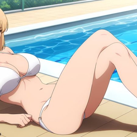 ai assisted, ai generated, anime, solo leveling, cha hae-in, bikini