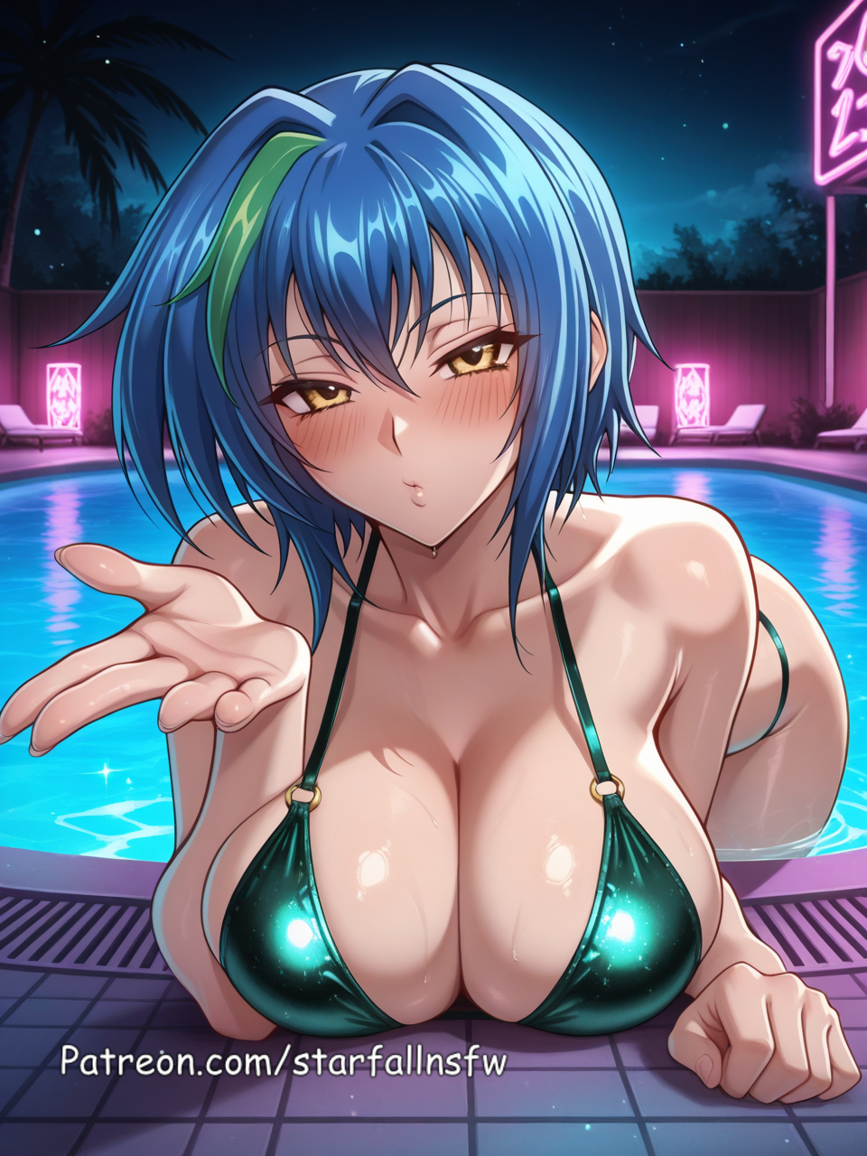 Starfallnsfw, ai generated, highschool dxd, xenovia quarta, bikini, breasts