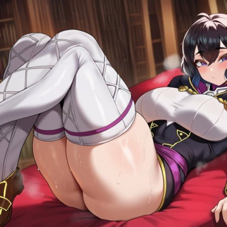 Phantomtobi, ai generated, fire emblem, nintendo, morgan, blush