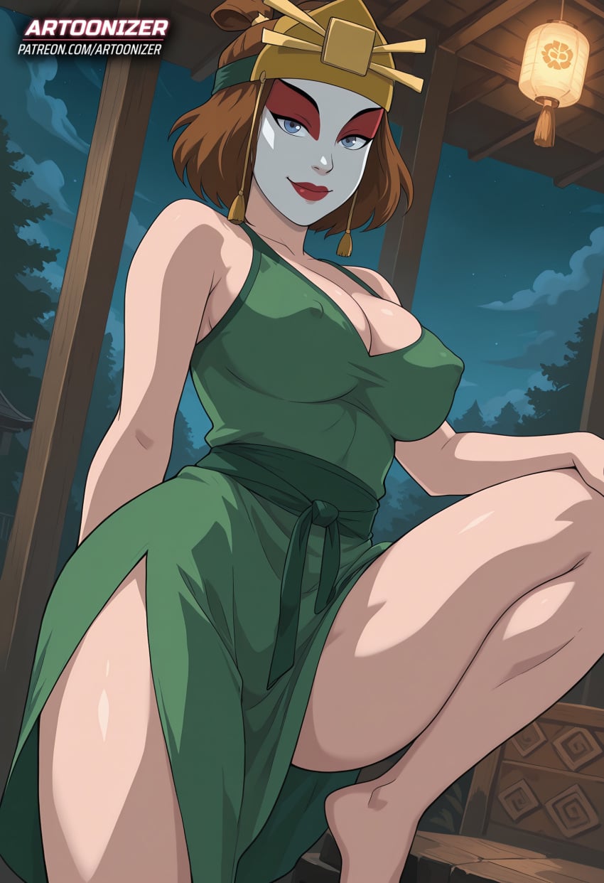 Artoonizer, ai generated, avatar the last airbender, suki, big ass, posing