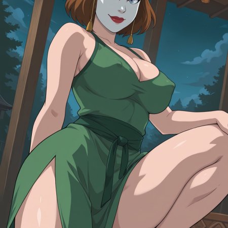 Artoonizer, ai generated, avatar the last airbender, suki, big ass, posing