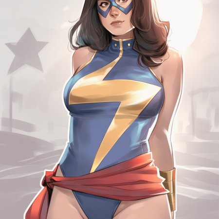 Phophopho, ai generated, agents of atlas, kamala khan, big ass, big breasts