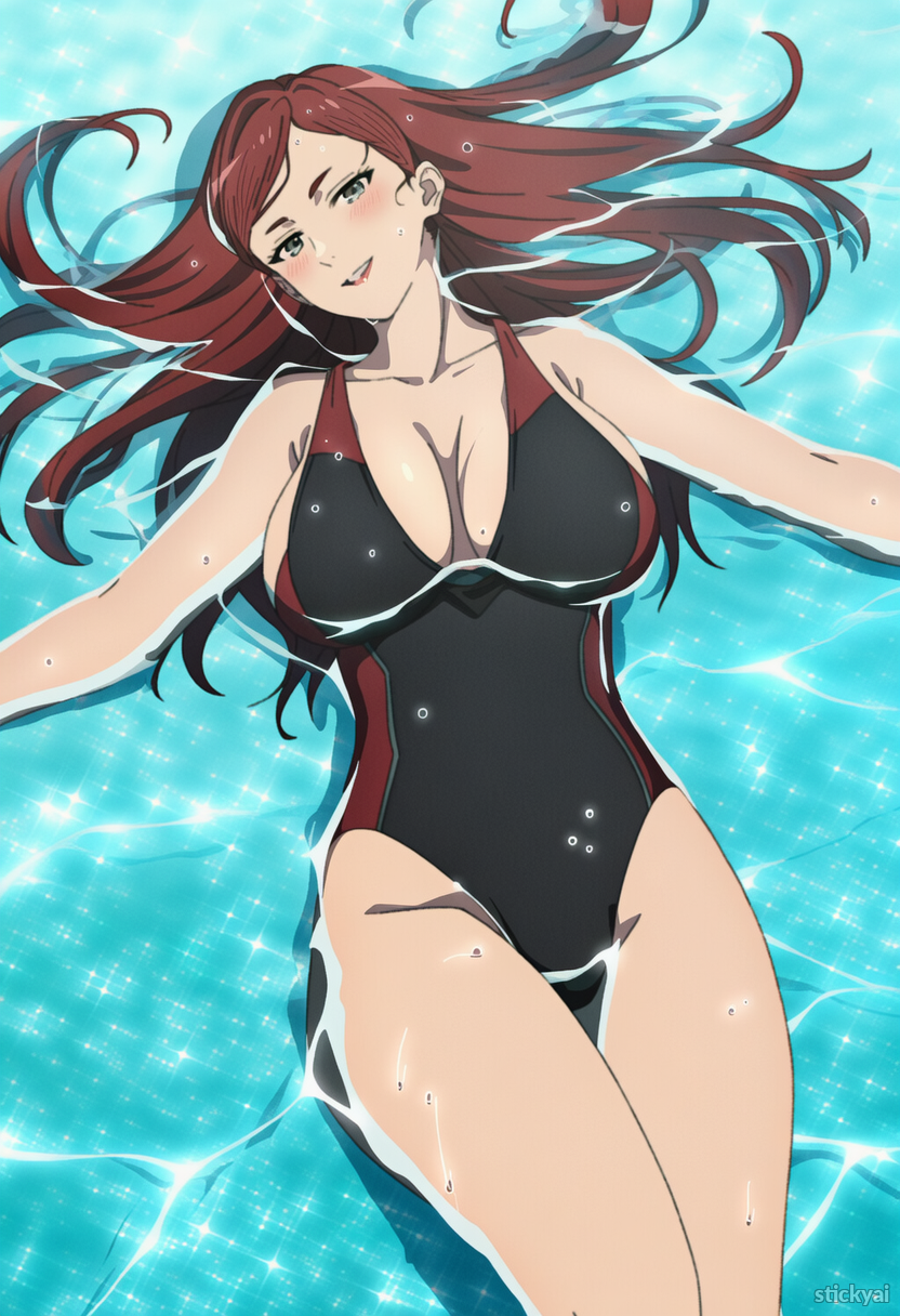 Stickyai, ai generated, mushoku tensei, breasts, curvy female