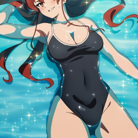 Stickyai, ai generated, mushoku tensei, eris greyrat, breasts, tits