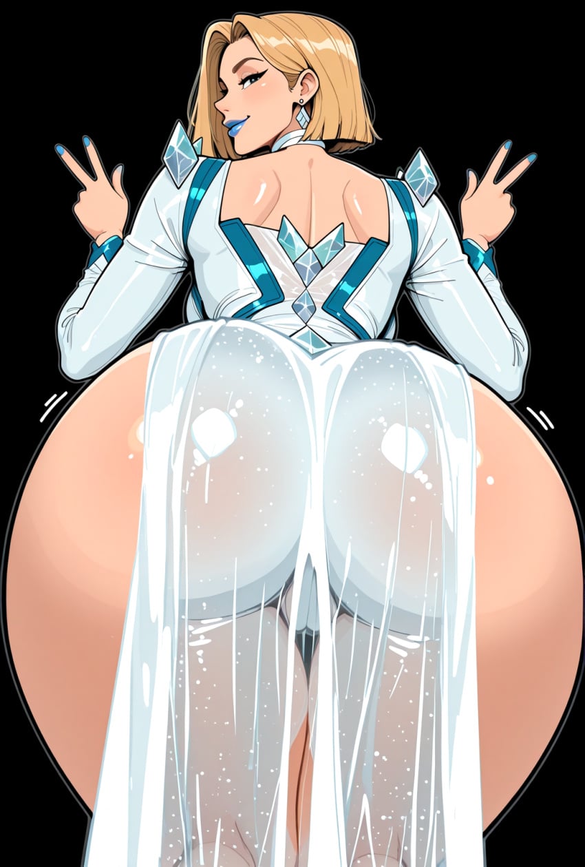 ai generated sluts, marvel, marvel rivals, emma frost, ass focus, big ass