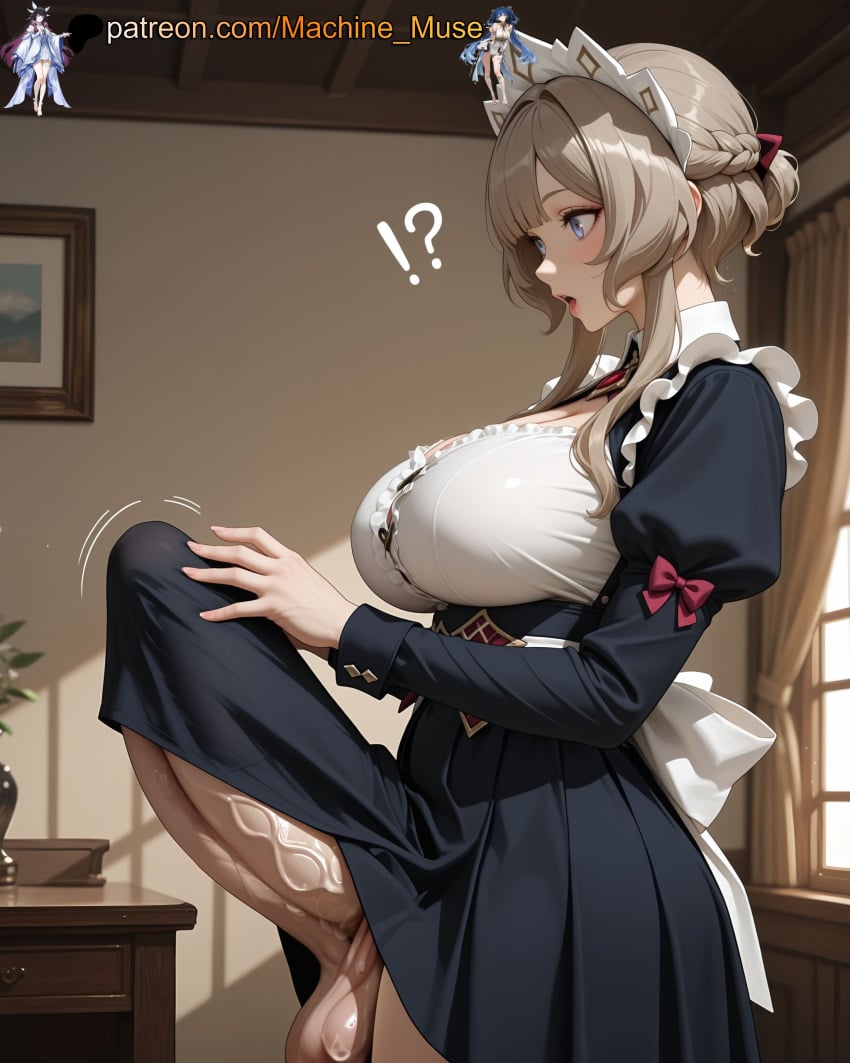 machine muse, ai generated, genshin impact, fatui harbinger, sandrone, big breasts