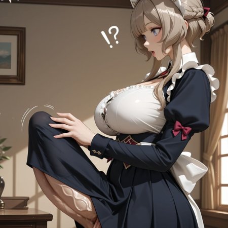 machine muse, ai generated, genshin impact, fatui harbinger, sandrone, big breasts