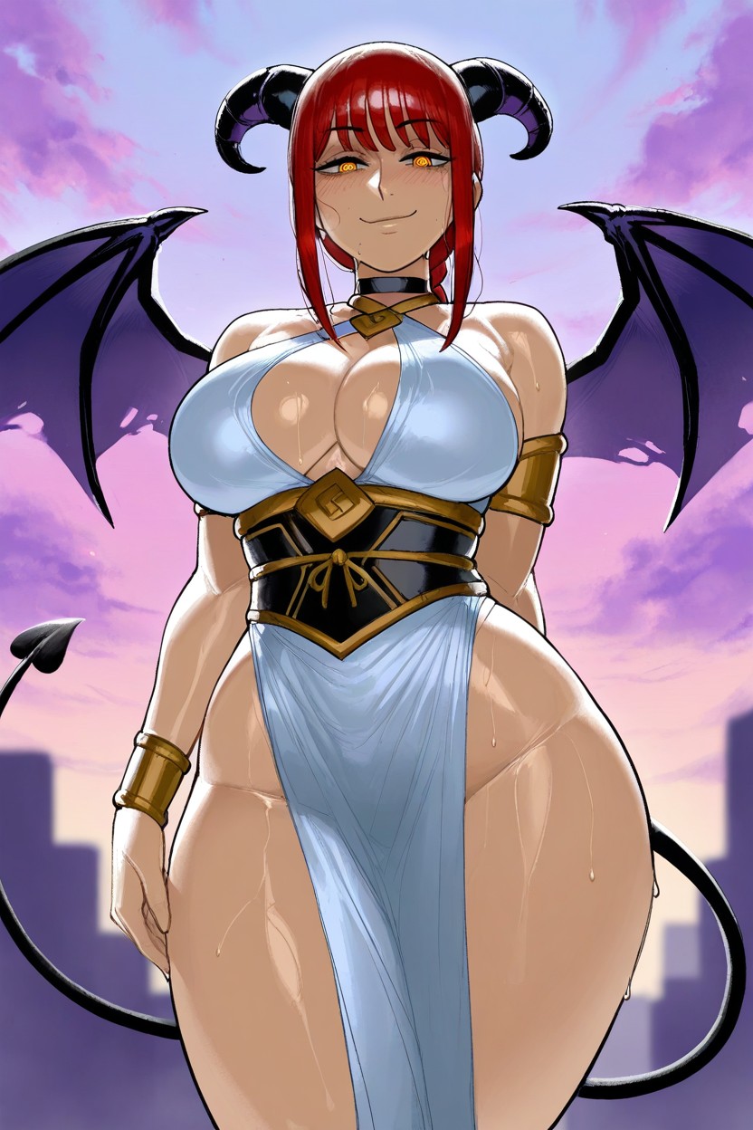 ai generated, chainsaw man, makima, big ass, breasts, fat ass