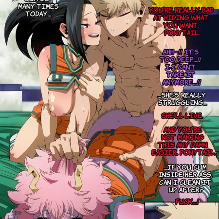 Nutality, ai assisted, ai generated, ashido mina, bakugou katsuki, athletic