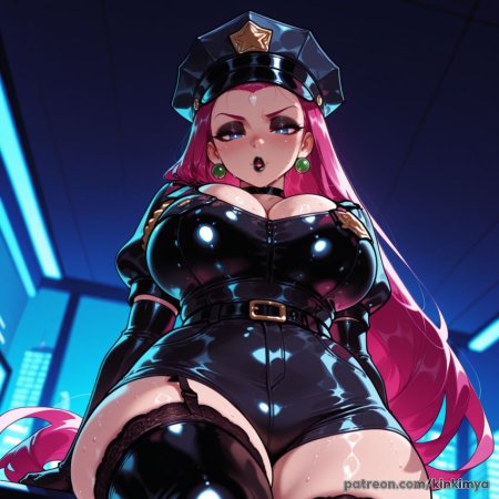 Kinkimya, ai generated, pokemon, jessie, big breasts, clothed