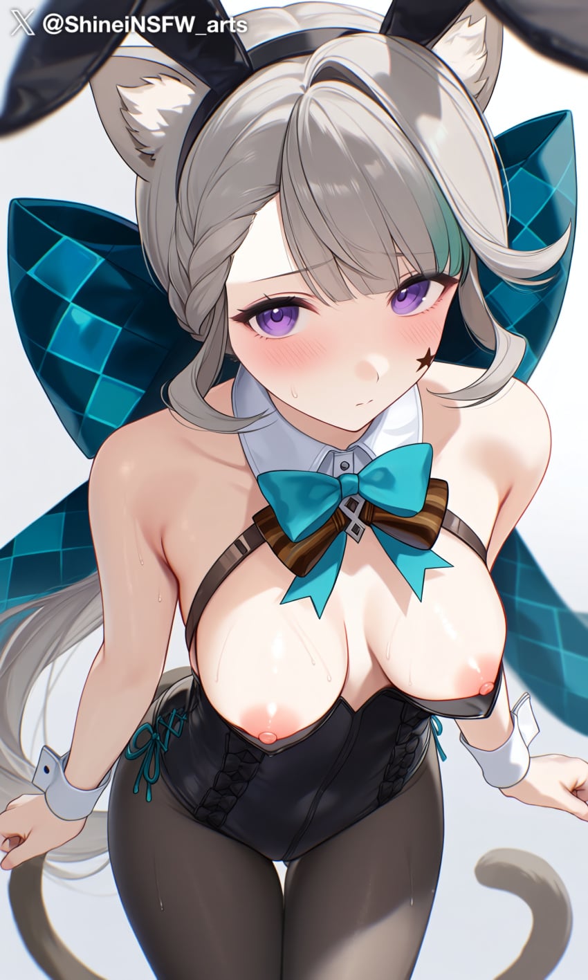 Shineinsfw, ai generated, genshin impact, lynette, 1girls, breasts