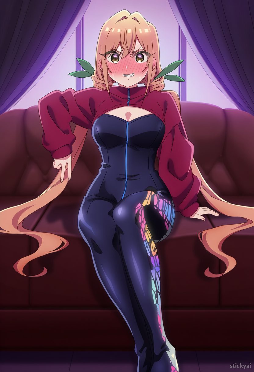 Stickyai, ai generated, anime, 100 kanojo, inda karane, breasts