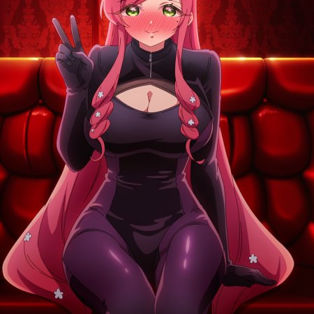 Stickyai, ai generated, 100 kanojo, hanazono hakari, 1girls, breasts