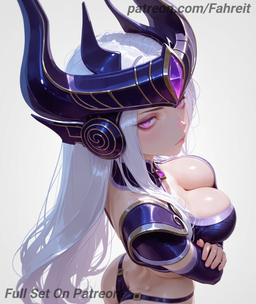 Fahreit, ai generated, league of legends, syndra, ass, blush