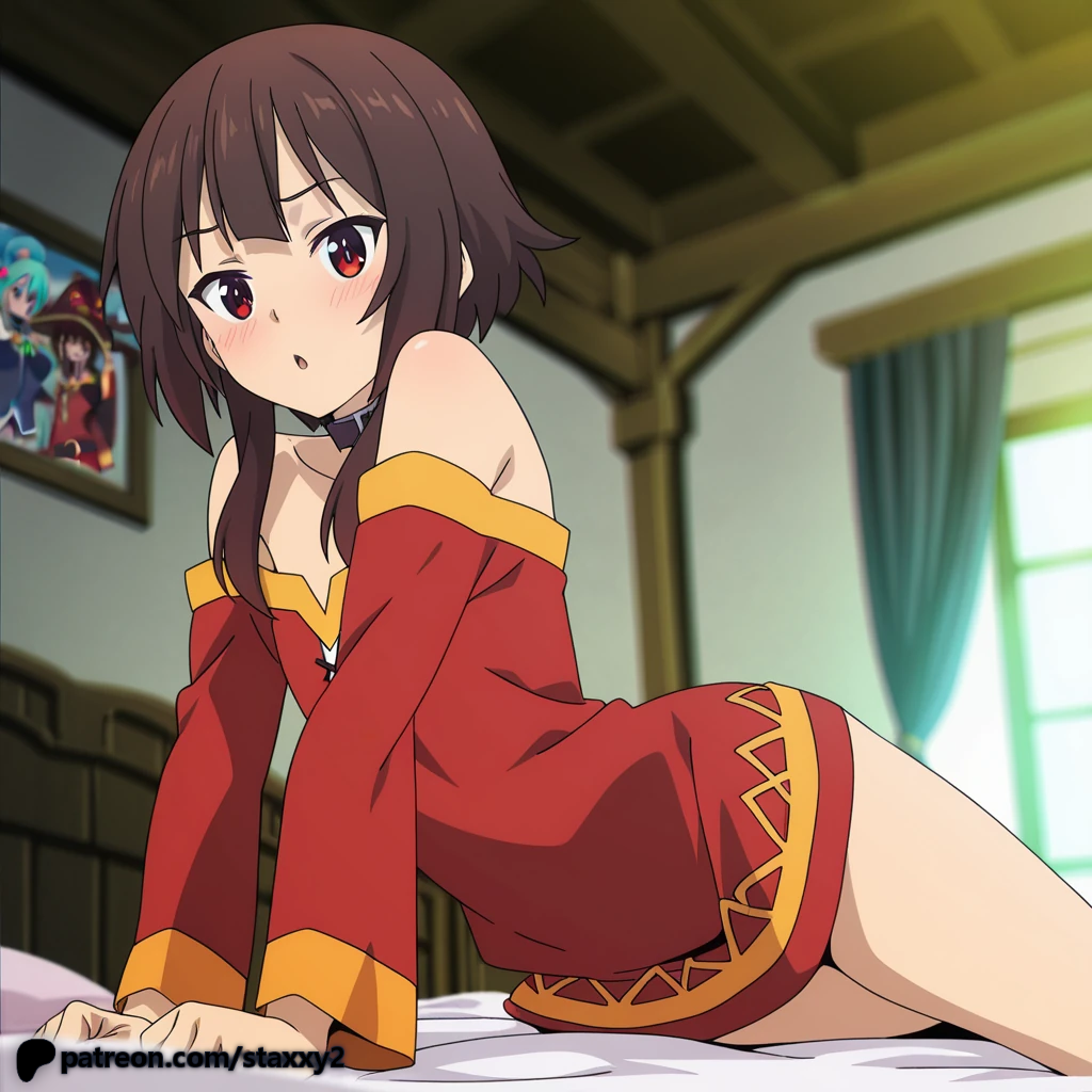 staxxy, staxxy2, ai generated, megumin, dress, sexy pose