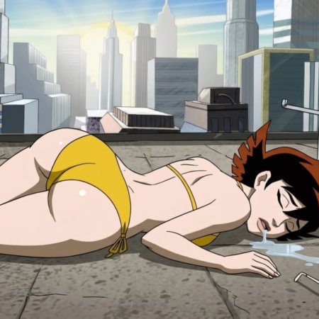 ai generated, marvel, wasp, backshots, bikini, distress