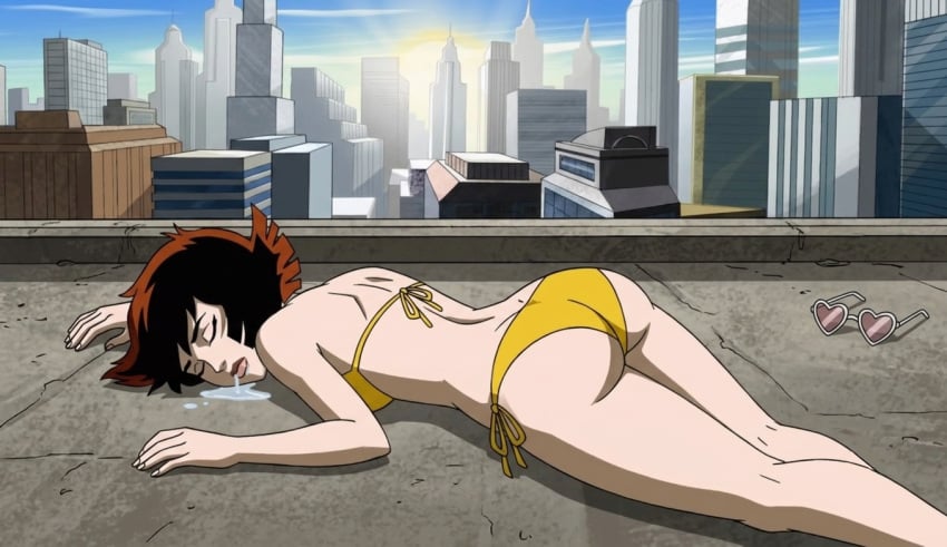 ai generated, marvel, janet van dyne, wasp, ass focus, distress