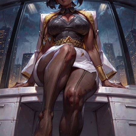 Philon, ai generated, overwatch, domina, breasts, dark skin