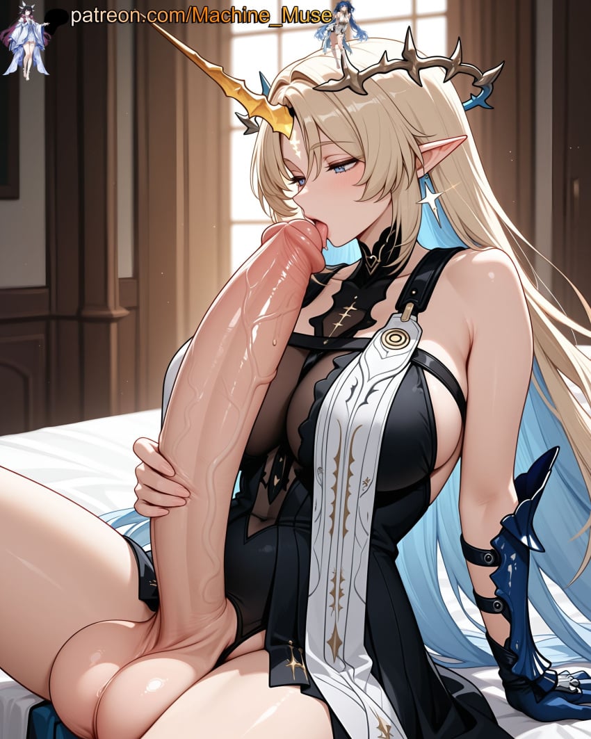 machine muse, ai generated, wuthering waves, fleurdelys, adult, big breasts