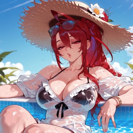 Balecxi, ai generated, hololive, elizabeth rose bloodflame, black bikini